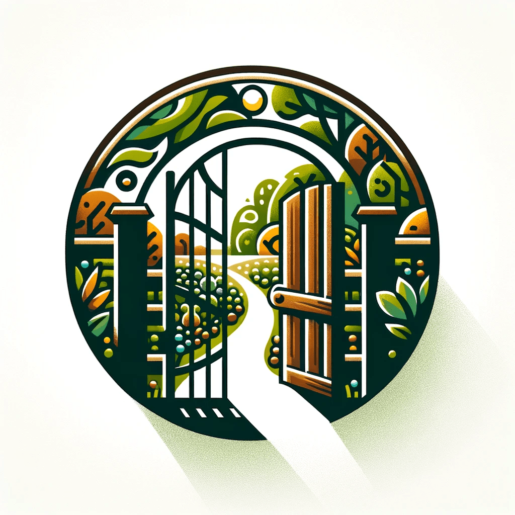 The icon, illustrating a garden gate opening into a vibrant garden landscape, has been created. This symbolizes the beginning of a new journey or adventure in gardening, inviting viewers to explore the richness and diversity of the garden world